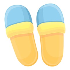 Practical slippers icon. Cartoon of Practical slippers vector icon for web design isolated on white background