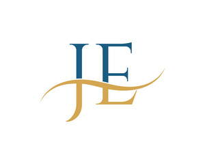 Initial letter JE, JE letter logo design