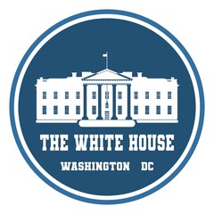 logo white house president america. flat style
