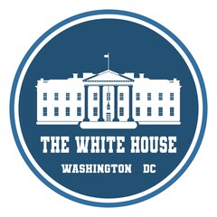 logo white house president america. flat style