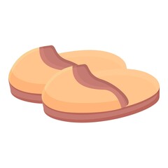 Light slippers icon. Cartoon of Light slippers vector icon for web design isolated on white background