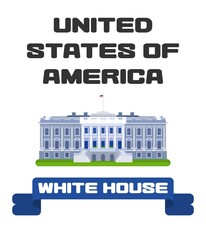 poster presidential palace with ribbon america new