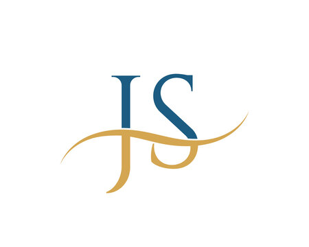 Initial letter JS, JS letter logo design