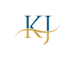Fototapeta premium Initial letter KJ, KJ letter logo design