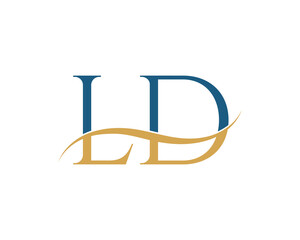 Initial letter LD, LD letter logo design