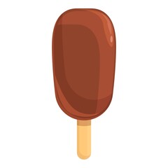 Chocolate ice cream icon. Cartoon of Chocolate ice cream vector icon for web design isolated on white background