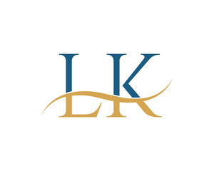Initial letter LK, LK letter logo design
