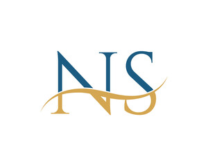 Initial letter NS, NS letter logo design