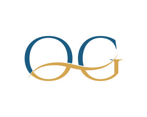 Fototapeta premium Initial letter OG, OG letter logo design