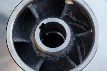 New bronze impeller close-up, top view.