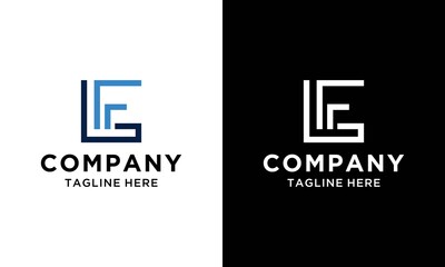 Initial lf logo design logo design line art vector
