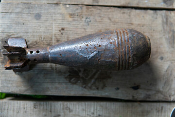 an old projectile found in the mountains