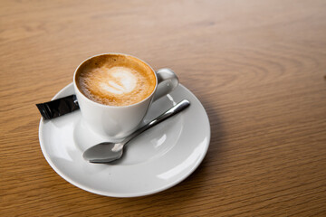 black fragrant coffee in a restaurant