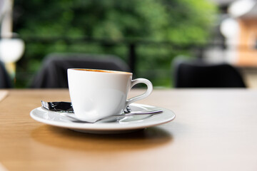 cup of coffee standing on the table