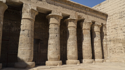 Fototapeta premium Medinet Habu Mortuary temple in Egypt, Luxor