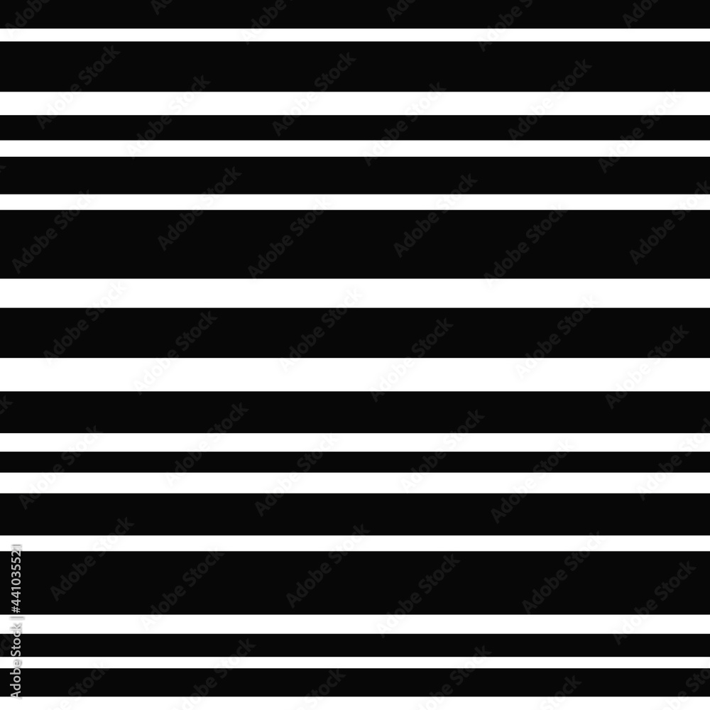 Poster Vector simple striped background. Black and white horizontal lines.