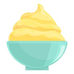 Banana ice cream icon. Cartoon of Banana ice cream vector icon for web design isolated on white background