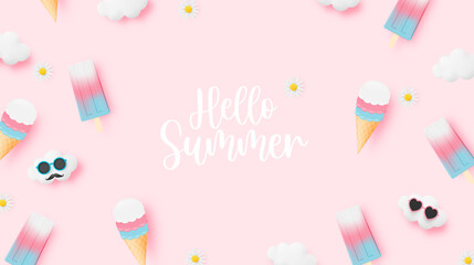 Popsicle in love with ice cream