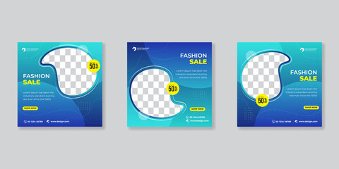 Obraz premium Fashion sale banner for social media post template