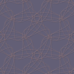 Abstract seamless vector pattern illustration with dashed tangled line art shapes. Hand drawn repeating doodle art for posters, fashion, interior fabrics and wallpaper.