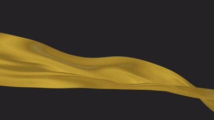 Gold ribbon waving background 4k