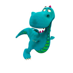 dinosaur cartoon is flying