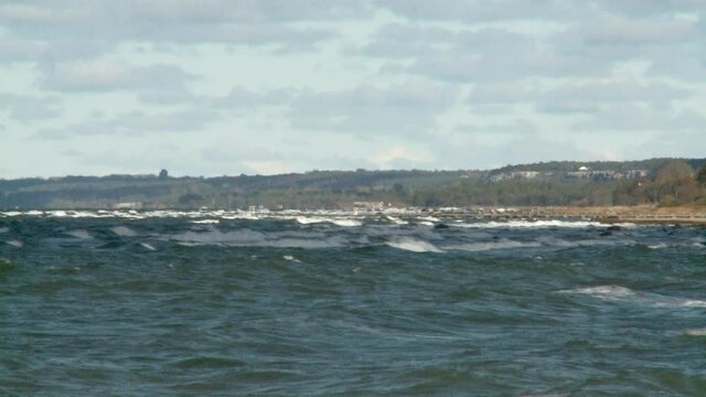 Hurricane Berit making big waves on the Baltic sea