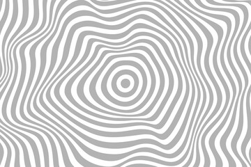 Simple wavy background. Vector abstract illustration with optical illusion, op art.