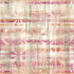 Seamless pastel batik pattern swatch for print with abstract hand drawn motifs. High quality illustration. Sophisticated streaky texture that resembles traditional asian fabric painting techniques. 