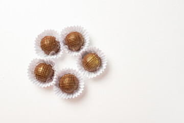 Brazilian sweet type with white background. 