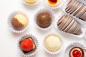 Brazilian sweet type with white background. 