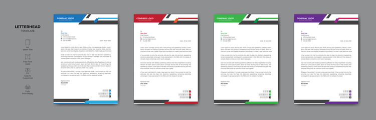 Modern Company Letterhead Design Template