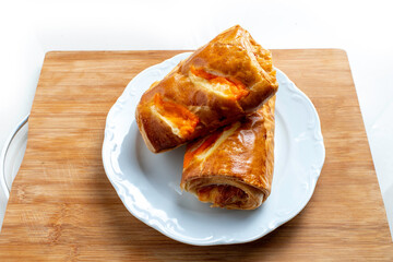 Typical Brazilian snack with white background.