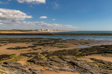 Saint-Gilles-Croix-de-Vie, in Vendee, typical harbor 
