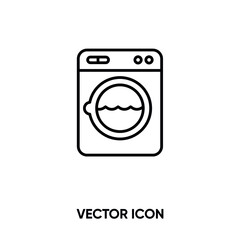 Washing machine vector icon. Modern, simple flat vector illustration for website or mobile app. Laundry symbol, logo illustration. Pixel perfect vector graphics	