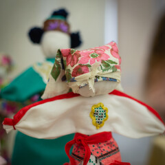 Baby dolls are made of colored material.