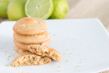 Lemon cookies white chocolate