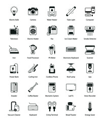 Electronics icons. icons of electric devise. 