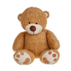 Teddy bear, children's toy isolated on white background, favorite toy