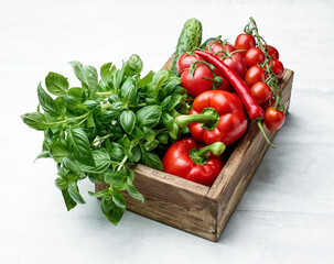 box of fresh vegetables