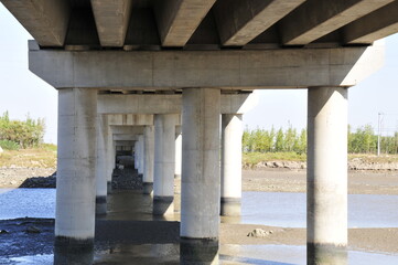 Elevated highway, from under the bridge