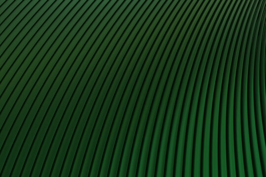 green Abstract wall wave architecture abstract background 3d rendering ,green background for presentation
