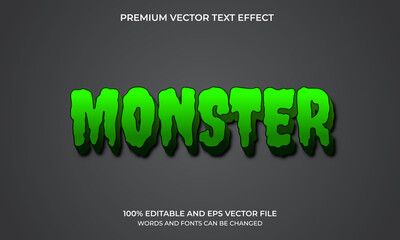 Fototapeta premium Editable text effect - Monster