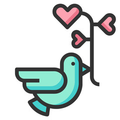 bird line color icon