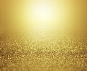 gold glitter abstract background with blurred shiny backdrop texture for Christmas and Valentine. 