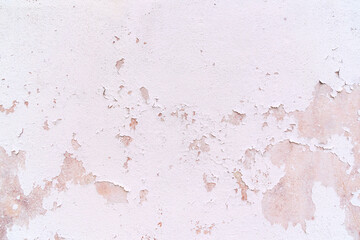 Old white shabby plaster wall, background, texture