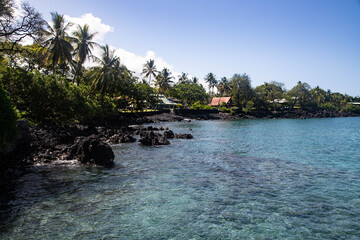 Fototapeta na wymiar tropical island with boats