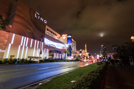 The Linq Hotel and Casino at night - Las Vegas, Nevada, USA