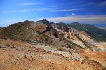 Mt.Tokachi, Mt.Furano 晴天下の十勝岳からふらの岳縦走
