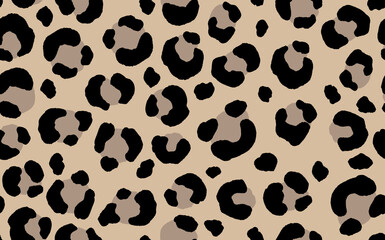 Abstract modern leopard seamless pattern. Animals trendy background. Beige and white decorative vector stock illustration for print, card, postcard, fabric, textile. Modern ornament of stylized skin
